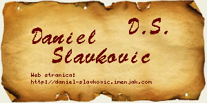 Daniel Slavković vizit kartica